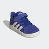Klettschuh ADIDAS SPORTSWEAR "GRAND COURT 2.0 KIDS", Gr. 25, semi lucid blau, sanftes weiß, core schwarz, Leder, Synthetik, Textil, sportlich, Schuhe, Design auf den Spuren des adidas Campus 00