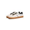 Sneaker TOMMY JEANS "THE GREENWICH LEATHER", Herren, Gr. 42, blau (ecru, dunkelblau), Leder, Lederimitat, kontrastfarbene Details, sportlich, Schuhe, Freizeitschuh, Halbschuh, Schnürschuh mit seitlichem Logo-Schriftzug