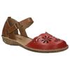 Sandale JOSEF SEIBEL "Rosalie 04", Damen, Gr. 42, rot (rot, braun), Leder, casual, Schuhe, mit weichem Lederfutter