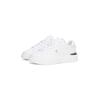 Keilsneaker TOMMY HILFIGER "TH FASHION COURT SNEAKER", Damen, Gr. 37, weiß, Nappaleder, sportlich, Schuhe, Freizeitschuh, Halbschuh, Schnürer mit goldfarbenen Details