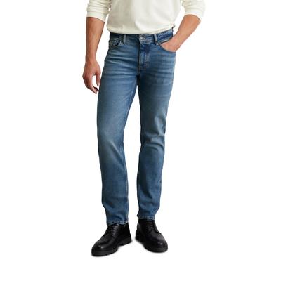 Regular-fit-Jeans MARC O'POLO "aus Bio-Baumwolle-Mix", Herren, Gr. 38, Länge 34, grüncast mid wash, Obermaterial: 90% Baumwolle, 9% Polyester, 1% Elasthan, unifarben, regular fit, Jeans Image