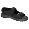 Trekkingsandale MUSTANG SHOES, Herren, Gr. 43, schwarz, Leder, casual, Schuhe, Sommerschuh, Klettschuh mit weicher Innensohle