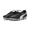Fußballschuh PUMA "KING TOP FG/AG Fußballschuhe Erwachsene", Gr. 43, schwarz-weiß (schwarz, weiß gold), Obermaterial: Synthetik; Futter: Synthetik; Innensohle: Textil; Laufsohle: Synthetik, Schuhe