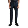 Chinohose MARC O'POLO "aus Baumwoll-Leinen-Mix", Herren, Gr. 29, Länge 32, blau (schwarz navy), Obermaterial: 84% Baumwolle, 16% Leinen, unifarben, elegant, gerade, unten schmal normal, Hosen