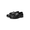 Slipper TOMMY HILFIGER "HILFIGER TASSEL LTH LOAFER", Herren, Gr. 42, schwarz, Leder, unifarben, elegant, Schuhe, Blockabsatz, Mokassin, Businessschuh mit modischer Quasten