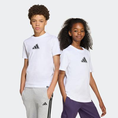 T-Shirt ADIDAS SPORTSWEAR "J ANIME T", Kinder, Gr. 128, weiß, Obermaterial: 100% Baumwolle, sportlich, Shirts Image