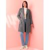 Wollmantel HEINE, Damen, Gr. 42, grau, 80% Wolle, 20% Polyamid, unifarben, unifarben mit Farbeinsatz, unifarben mit Farbeinsätzen, Mäntel