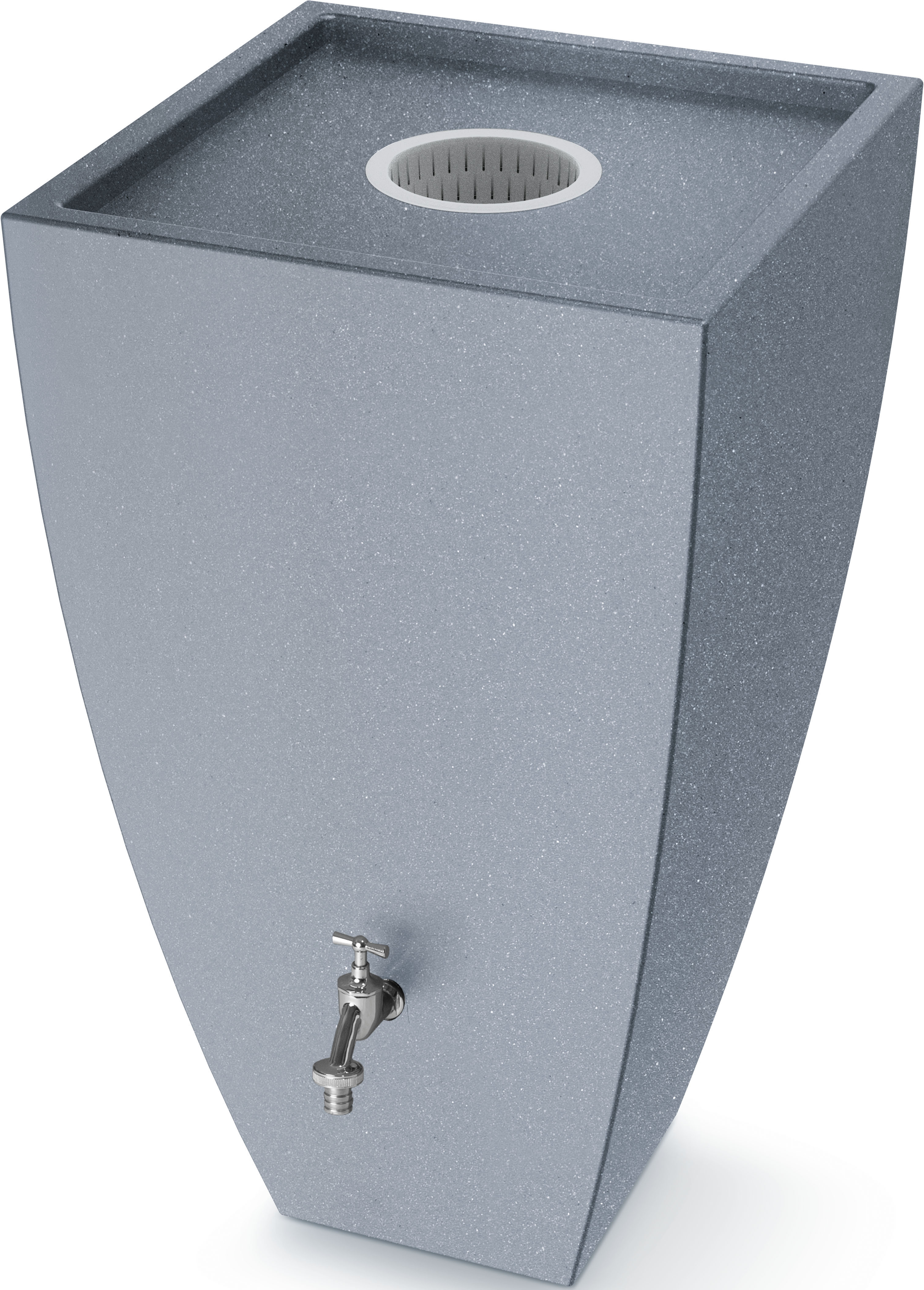 Regenwassertank ARVES "Modena", grau, B:69cm H:121,5cm T:69cm, Polyethylen, Regentonnen Image