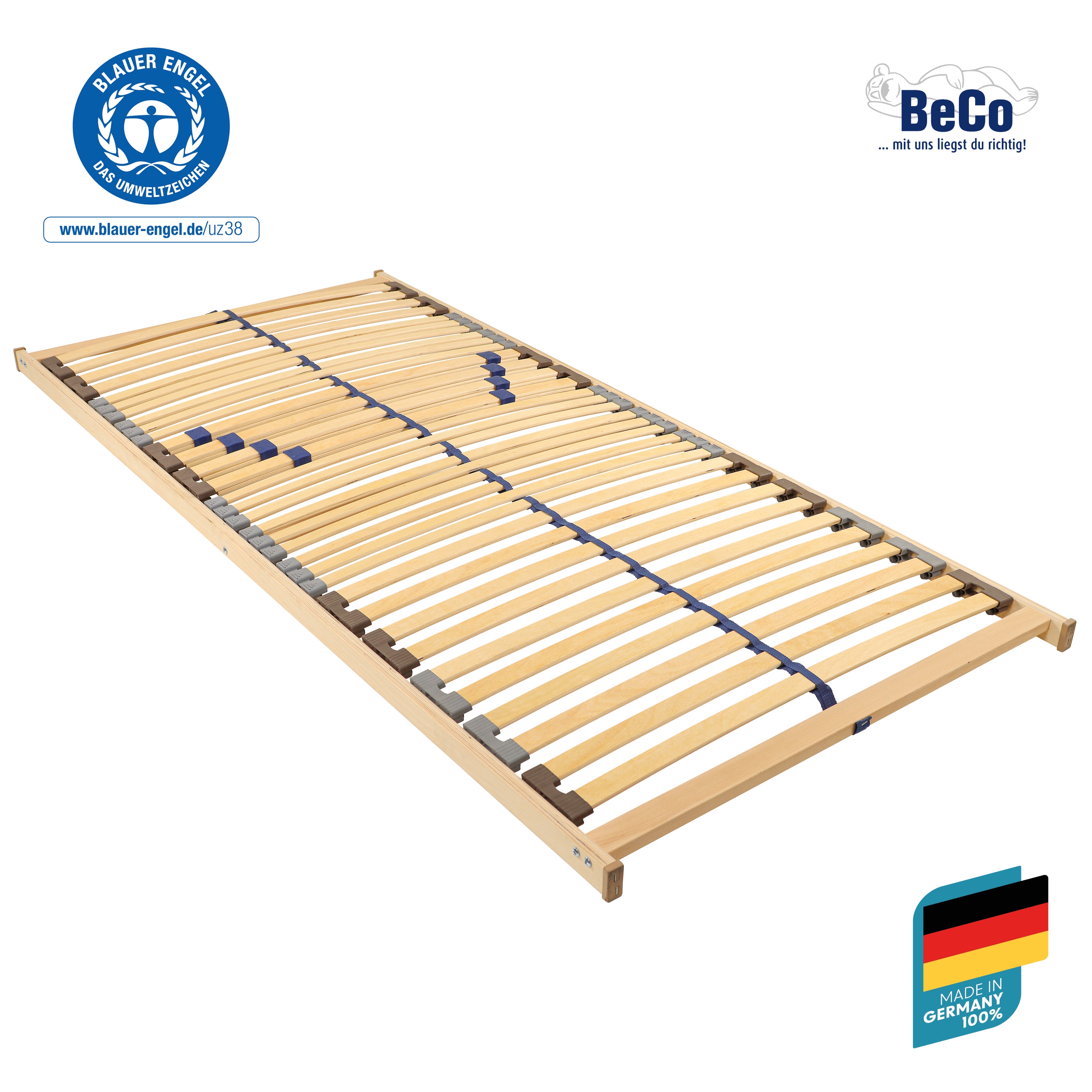 Lattenrost BECO "Blue Line NV", weiß, neutral, B:90cm H:5cm L:200cm, Lattenroste, Lattenrost, ausgezeichnet mit dem Blauen Engel