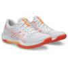 Hallenschuh ASICS "GEL-ROCKET 12", Gr. 38, weiß, vivid coral, Synthetik, sportlich, Schuhe