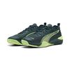 Trainingsschuh PUMA "Eliminate NITRO™ 4 Handballschuhe Erwachsene", Gr. 48, grün terrain fizzy light gelb, Obermaterial: Textil, Synthetik; Futter: Textil; Innensohle: Textil; Laufsohle: Gummi, Synthetik, Schuhe