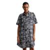 Hemdblusenkleid MARC O'POLO, Damen, Gr. 40, N-Gr, multi, muted blau, Web, Obermaterial: 100% Baumwolle, casual, relaxed fit knieumspielend, Kurzarm, Kleider, mit Allover Print, mit Unterkleid