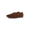 Slipper TOMMY HILFIGER "HILFIGER FLEXIBLE SUEDE LOAFER", Herren, Gr. 46, braun (dunkelbraun), Veloursleder, unifarben, elegant, Schuhe, Blockabsatz, Loafer, Businsesschuh, Abendschuh mit Logoflag