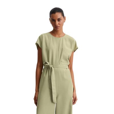 Overall MARC O'POLO "aus TENCEL™ Lyocell", Damen, Gr. 36, Normalgrößen, smooth sage, Obermaterial: 100% Lyocell, unifarben, casual, relaxed fit lang, Rundhals, ohne Ärmel, Overalls Image