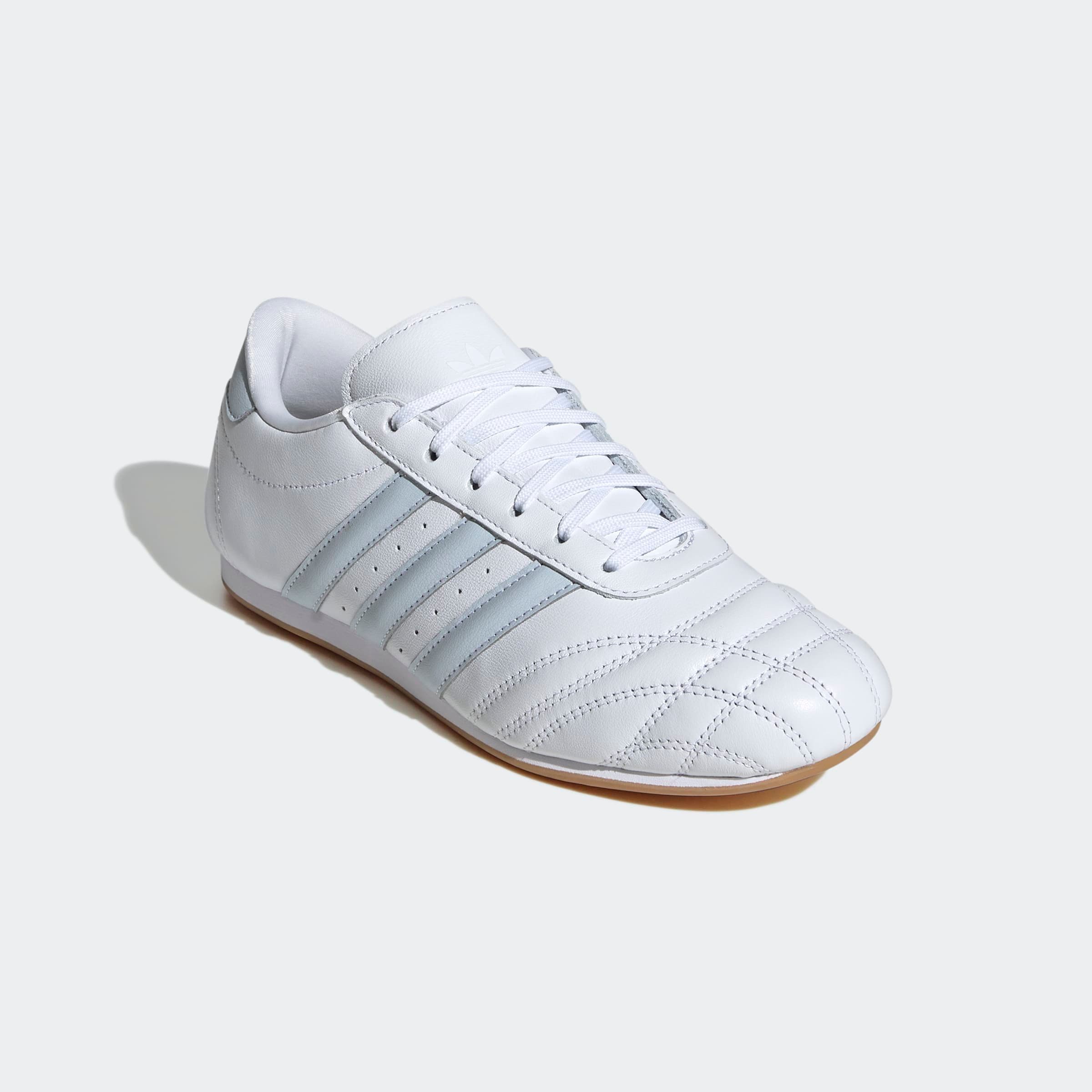 Sneaker ADIDAS ORIGINALS "ADIDAS TAEKWONDO LACE", Damen, Gr. 38,5, weiß (cloud weiß, halo blau, gum 3), Leder, Schuhe Sneaker