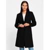 Wollmantel HEINE, Damen, Gr. 46, schwarz, 80% Wolle, 20% Polyamid, unifarben, unifarben mit Farbeinsatz, unifarben mit Farbeinsätzen, Mäntel