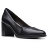 Pumps CLARKS "Freva 55", Damen, Gr. 36, schwarz, Leder, unifarben, elegant, Schuhe, Business Schuh mit Lederfußbett