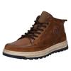 Schnürboots BUGATTI, Herren, Gr. 40, braun (cognac), Leder, casual, Schuhe, High Top Sneaker, Stiefelette mit Innenreißverschluss