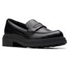 Slipper CLARKS "Orinoco 3", Damen, Gr. 36, schwarz, Leder, unifarben, klassisch, Schuhe, Loafer, Slipper mit weicher Lederinnensohle