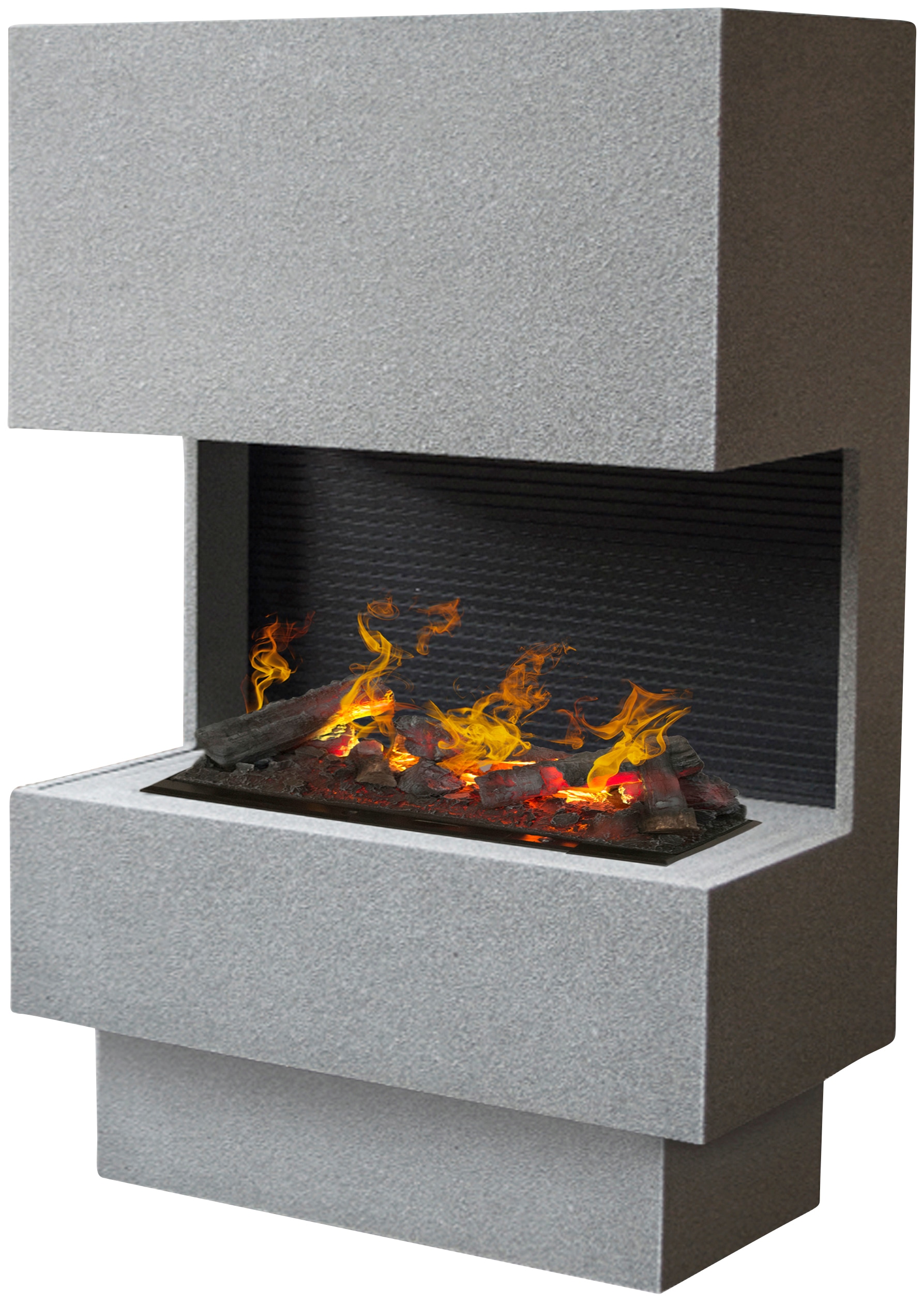 Elektrokamin XARALYN "Nuoro", grau, B:76cm H:119cm T:35cm, Elektrokaminöfen, inkl. Wasserdampfcassette 600