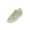 Sneaker MARC O'POLO "aus hochwertigem Rindleder", Damen, Gr. 38, smooth sage, silber metallic, Obermaterial: 100% Leder, unifarben, Schuhe