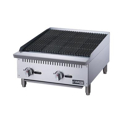 Dukers DCCB24 24" Gas Charbroiler w/ Cast Iron Grates - Convertible, Stainless Steel, Gas Type: Convertible