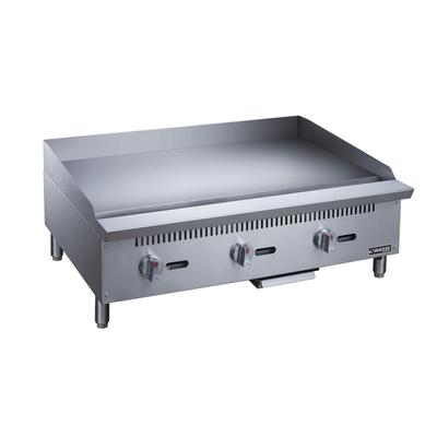 Dukers DCGMA36 36" Gas Commercial Griddle w/ Manual Controls - 1" Steel Plate, Convertible, Stainless Steel, Gas Type: Convertible