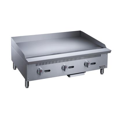 Dukers DCGM36 36" Gas Commercial Griddle w/ Manual Controls - 3/4" Steel Plate, Convertible, Stainless Steel, Gas Type: NG