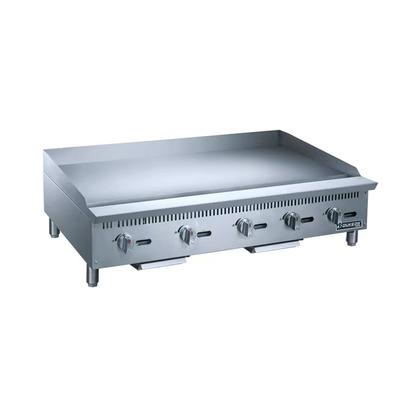 Dukers DCGMA60 60" Gas Commercial Griddle w/ Manual Controls - 1" Steel Plate, Convertible, Stainless Steel, Gas Type: Convertible