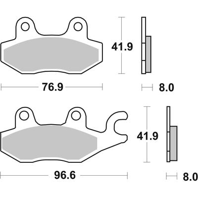 BREMBO Bremsbelagsatz, Scheibenbremse vorne rechts links Kupfer für YAMAHA MOTORCYCLES CAGIVA KAWASAKI 07YA22SD Image