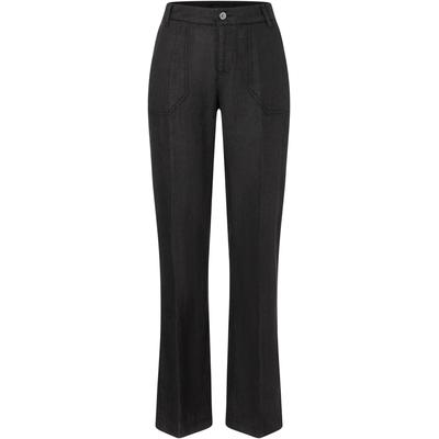 Leinenhose MAC "NORA", Damen, Gr. 42, Länge 30, schwarz, Web, Obermaterial: 100% Leinen, casual, 7/8-Länge, Hosen, in verkürzter Länge, temperaturausgleichend Image