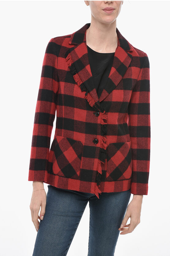 Karierter Blazer aus STRETCH-Wollmischung Image