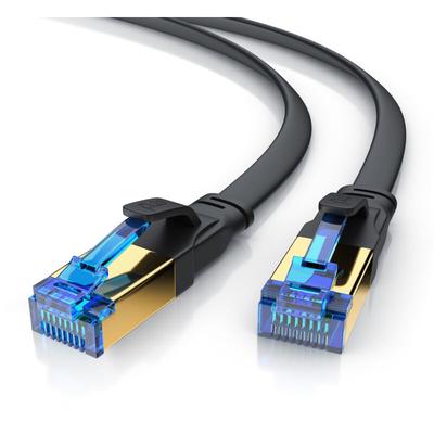 Flachbandpatchkabel cat 8 - Gigabit Ethernet lan Kabel - 40 Gbit/s - s/ftp pimf Schirmung Image