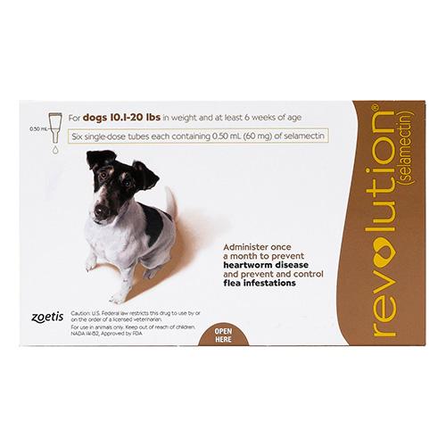 Revolution Petits Chiens 10.1 - 20lbs (Marron) 12 Doses