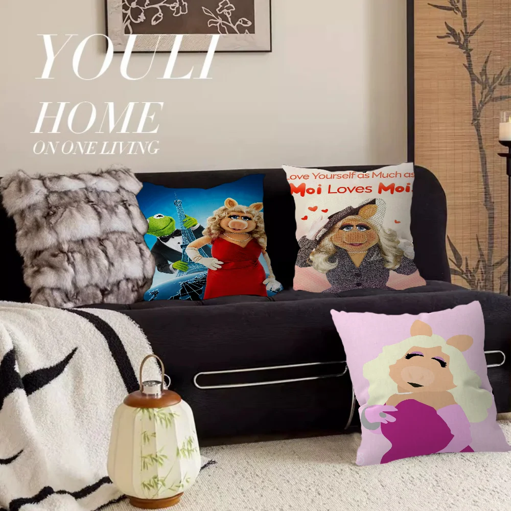 Miss-P-piggy Girl Kissen Geschenk Home Office Dekoration Kissen Schlafzimmer Sofa Auto Kissenbezug Kissenbezug Image
