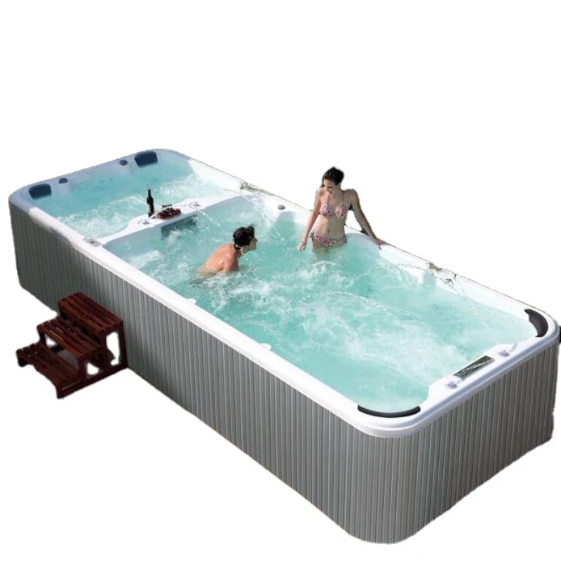Freistehendes Acryl-Schwimmbad, Whirlpool-Massage, groß, für den Außenbereich Image