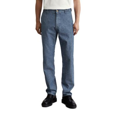 Straight-Jeans MARC O'POLO "aus elastischem Bio-Baumwoll-Hanf-Mix", Herren, Gr. 29, Länge 32, stretch mid blau wash, Obermaterial: 88% Baumwolle, 11% Hanf, 1% Elasthan, unifarben, casual, gerade normal, Jeans Image