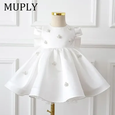 Kinder Hochzeit Geburtstag Tutu Kleid Mädchen Prinzessin Vintage Kleid Tüll Kind Vestido Puff Sleeve Image