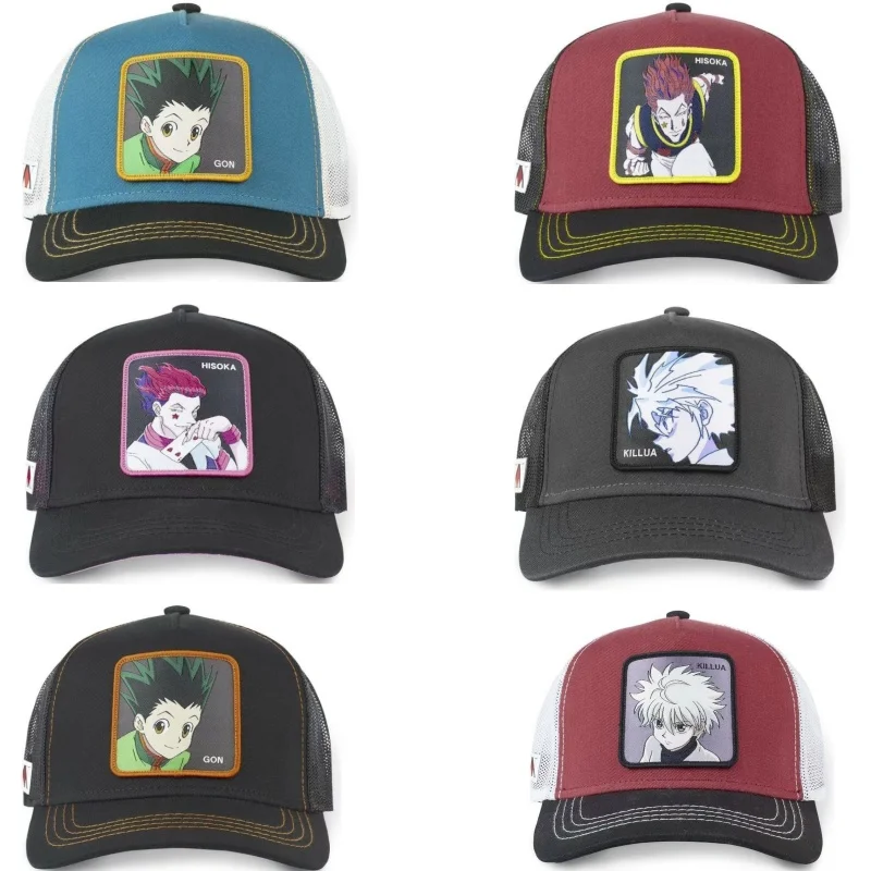 Hunter X Hunter Cap Sommer Snapback Baseball Cap Herren Stickerei Hip-Hop Cap Stil Sonnenblende verstellbare Trucker Mesh Cap