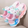 Disney Mädchen-Sportschuhe mit dicker Sohle, Frozen Princess Elsa Studenten-Laufschuhe, lila, rosa Schuhe, Größe 29–37