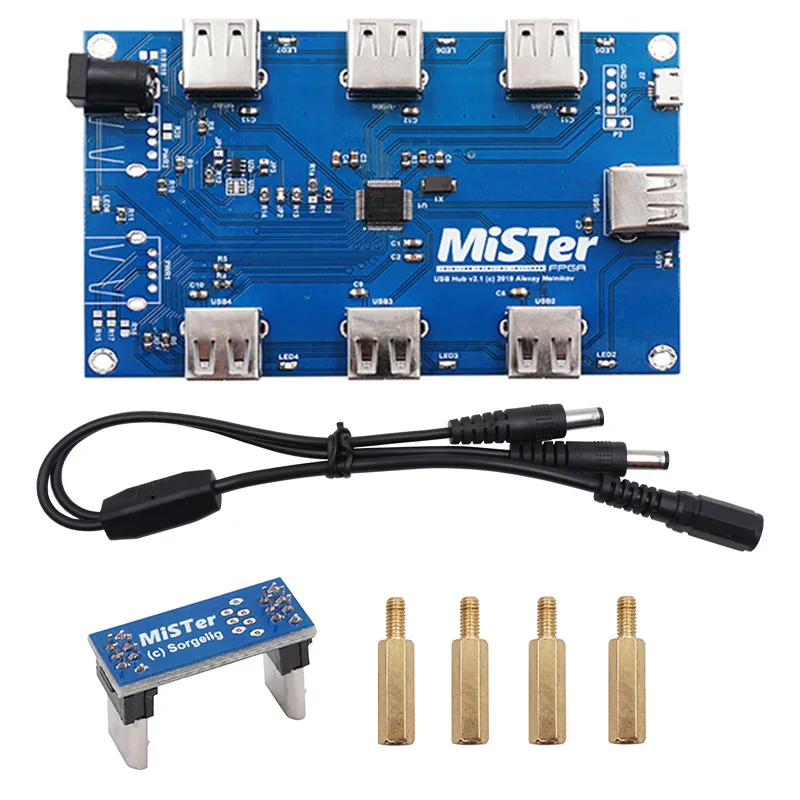 Manuelles Löten Mister-USB-Hub v5.0-Karte für Mister Fpga 7 USB-Anschlüsse io-Karte für DE10-Nano Terasic-Zubehör Image