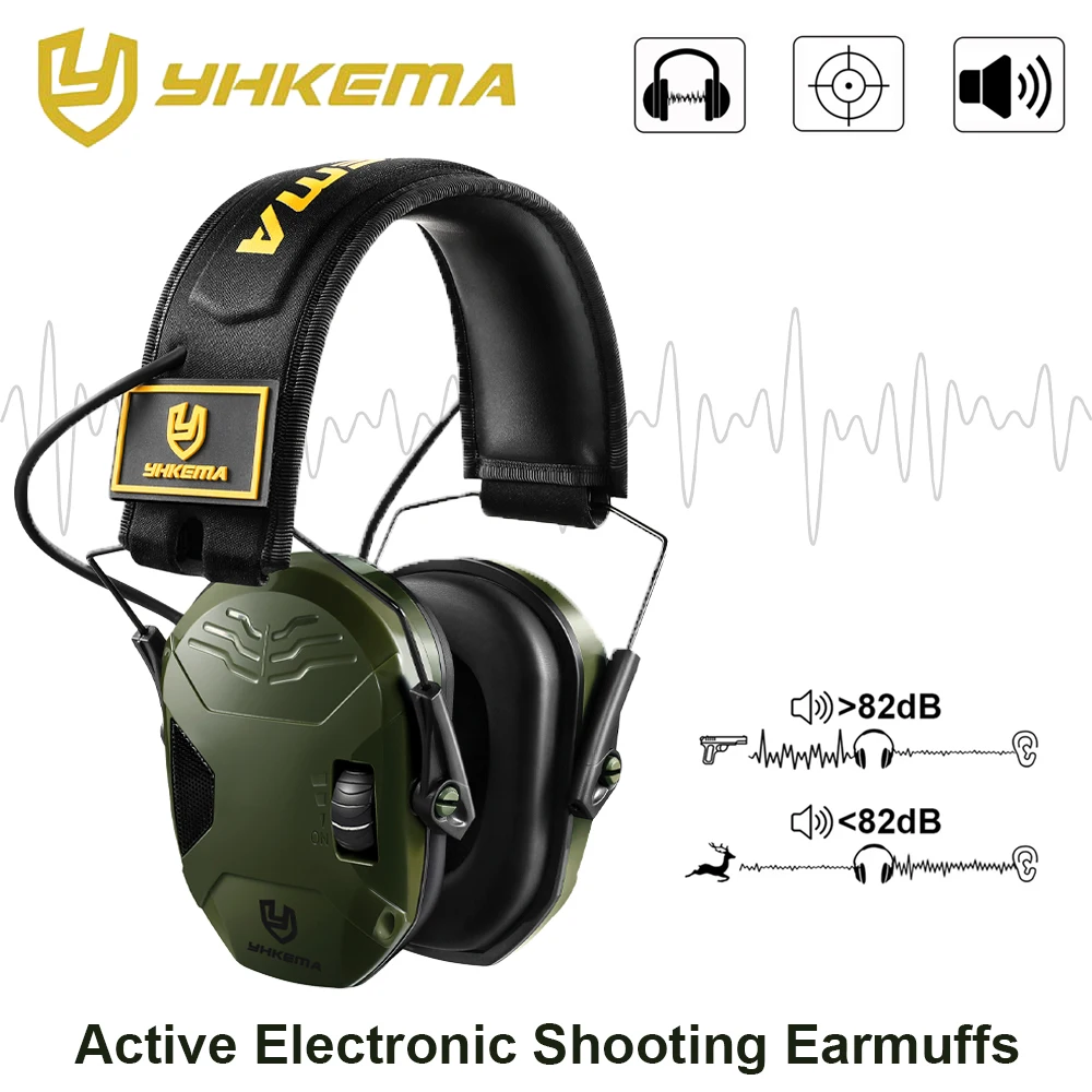 YHKEMA Taktische Elektronische Schießen Ohrenschützer Outdoor Jagd Sound Pickup Noise Reduction Schutz Hören Headset Image