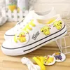 r ‌ Eal Bilder 2025, neue Herbst-Pikachu-Cartoon-weiße schwarze Leinwandschuhe für Männer, plus große Board-Schuhe für Frauen und Mädchen, Freizeitschuhe