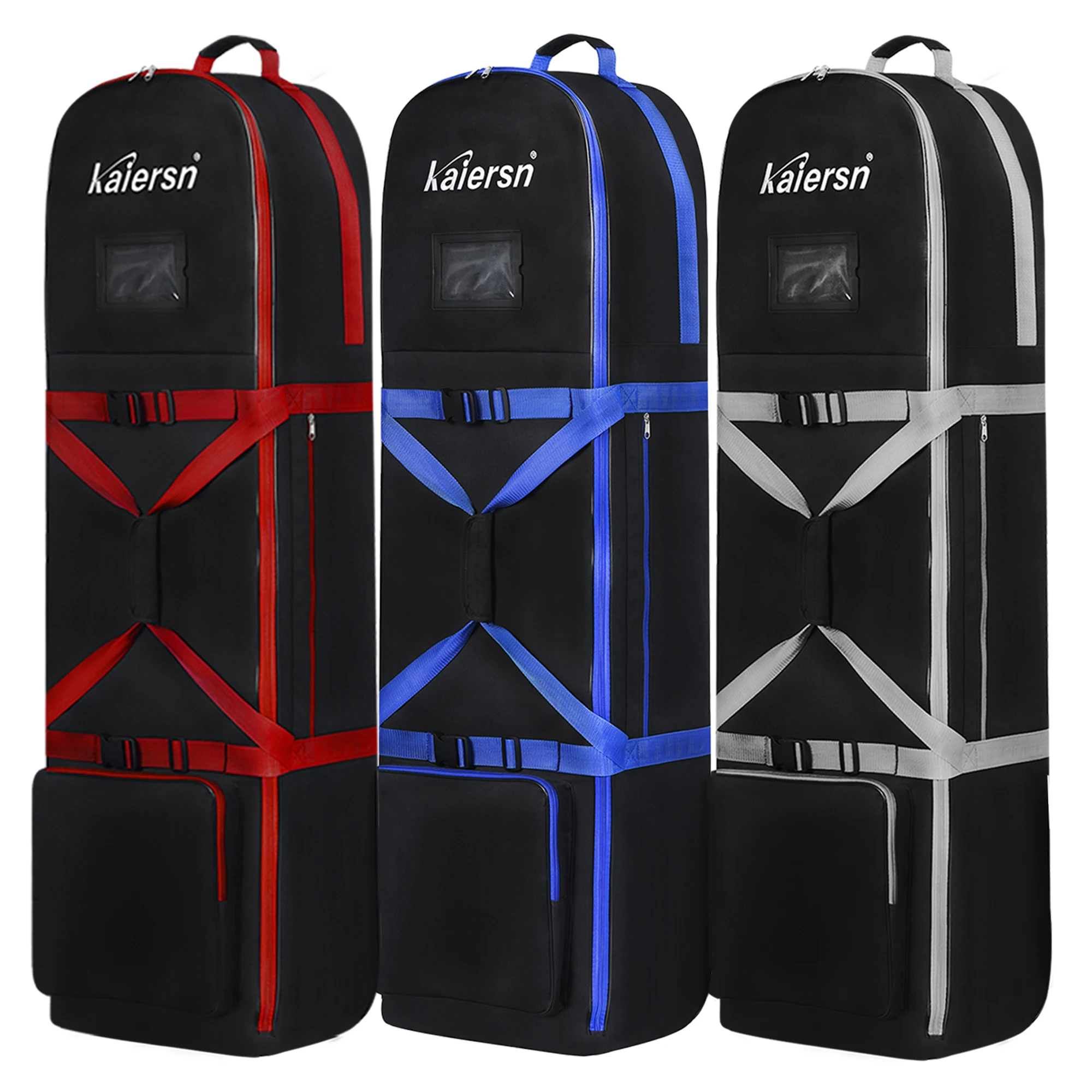 Kaiersn Golf-Reisetasche mit Rollen, robuste, verschleißfeste Golf-Reisetasche aus 900D-Polyester und Oxford Image