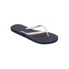Sandale ROXY "Viva Tone", Gr. 8,5(39), blau (navy), Obermaterial: 98% Synthetikmaterial, 2% Metall / Futter: 100% Synthetikmaterial / Außensohle: 100% Moosgummi, Schuhe Badeschuh Damenschuh Schlappen Sommerschuh Zehentrenner