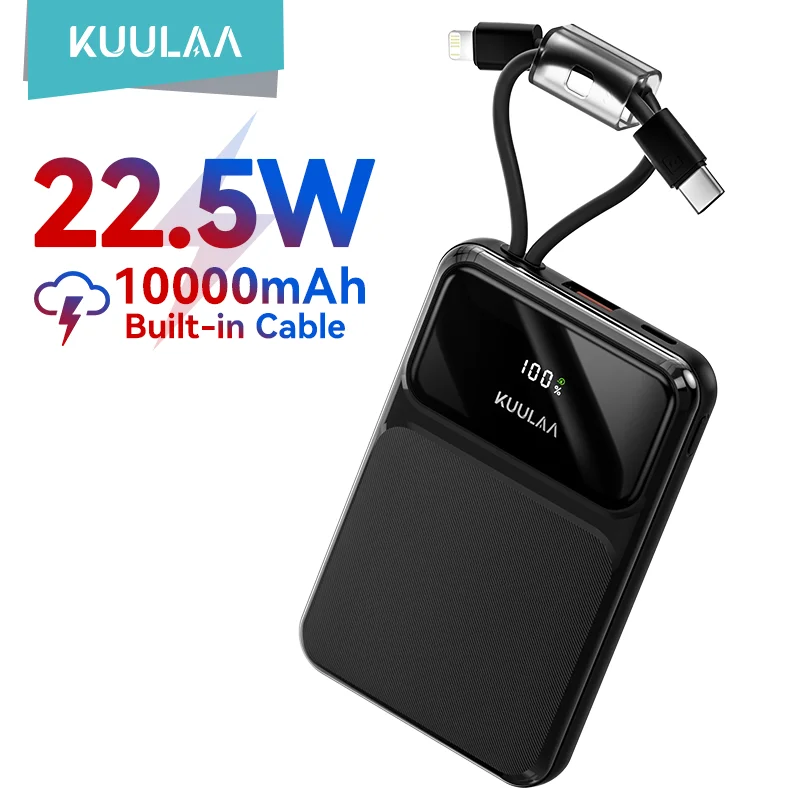 KUULAA Power Bank 10000 mAh 22,5 W Schnellladung Externer Akku Powerbank Tragbares Ladegerät für Xiaomi Poco iPhone Samsung iPad Image