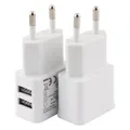 Caricatore USB 5V 2A Testa di ricarica da parete da viaggio per telefono cellulare Caricatore doppio USB Adattatore CA Spina portatile UE per iPhone Xiaomi Samsung