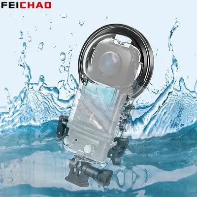 Dive Case for Insta360 X5 Camera Invisible Diving Housing Cover 50 Depth Waterproof Underwater Protection Shell for Insta 360 X5