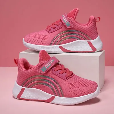 New Design Red Trainers Shoes for Kids Girls Comfortable Platform Girl Sports Shoes Large Size 38 Children's Running Sneakers