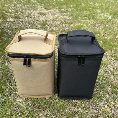 Fuel ​Cylinder Storage Bag 600D Oxford Cloth Butane Fuel Canister Cover with Handle Gas Tank Protective Bag for Outdoor Camping